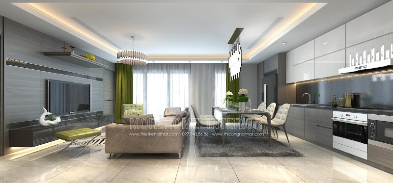 Thiết kế tủ bếp gỗ công nghiệp Melamine phong cách hiện đại và lạ mắt Tủ bếp hiện đại, tủ bếp chữ u, tủ bếp chữ i, tủ bếp chữ l