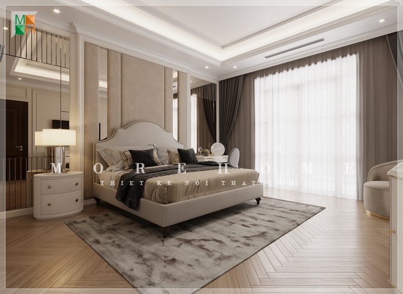 Tab đầu giường màu trắng góp phần tạo nên giá trị thẩm mỹ cho không gian sống của mỗi gia đình.