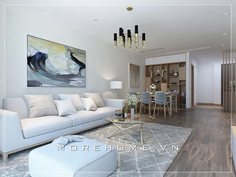Tô điểm thêm sự sang trọng và ấn tượng cho không gian sống của gia đình bằng mẫu thiết kê sphongf khách chung cư hiện đại của Morehome.