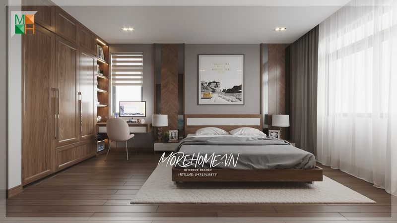 Tham khảo ngay mẫu thiết kế phòng ngủ biệt thự hiện đại sang trọng đẹp ngây ngất vạn người mê.