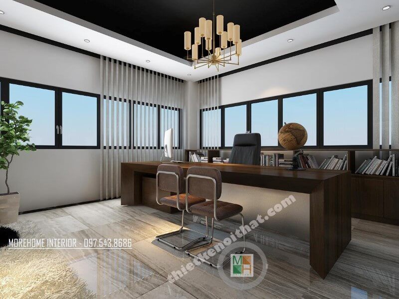 mắt Nội thất văn phòng làm việc của giám đốc công ty VCC được thiết kế đẹp mắt.